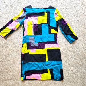 Milly silk shift dress